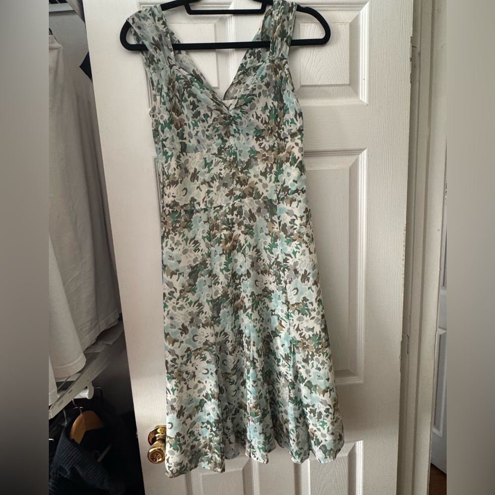 Marks & Spencer Floral Maxi Dress - Green and Brown